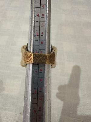 David Webb 18K Gold Textured Geometric Ring