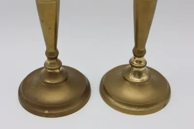 Vintage Japan Brass Candlestick Holders