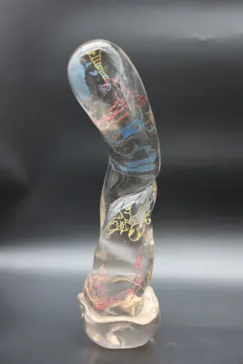 Gene Koss “Ridge Road Climb” Art Glass Sculpture, 1989