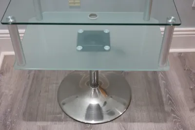 Adjustable & Rotating Glass TV / Media Stand