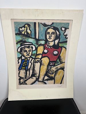 Fernand Léger (1881–1955) “Une Partie de Campagne (The Couple)” Signed & Numbered Color Lithograph 434/450