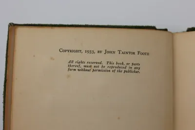 John Taintor Foote Vintage Books – Matching Set of 3, 1937