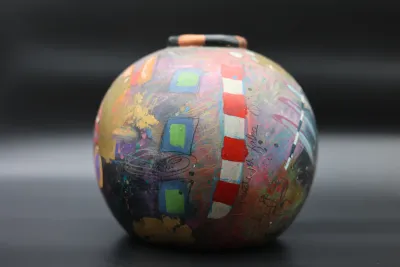 Sandra Blair “Spam Dog” Painted Ceramic Sculpture, 1995