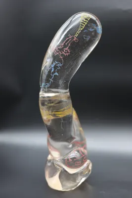 Gene Koss “Ridge Road Climb” Art Glass Sculpture, 1989