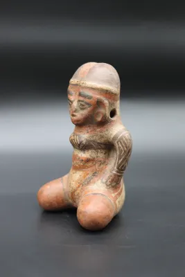 Pre-Columbian Style Nayarit Seated Pottery Figure