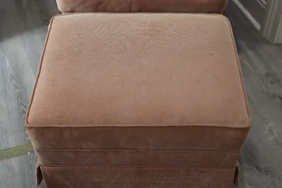 Upholstered Armchair with Matching Ottoman