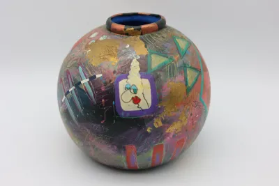 Sandra Blair “Spam Dog” Painted Ceramic Sculpture, 1995