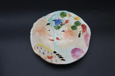 Ann “Frantic” Roberts Morley – The Gossips Ceramic Plate