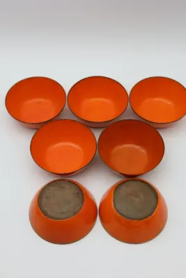 Jade Snow Wong San Francisco Enameled Copper Bowls – Set of 7