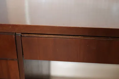 Traditional Wood Writing Desk with Drawers