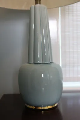 Contemporary Table Lamp with Fluted Detail