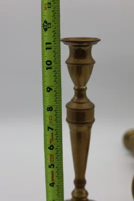 Vintage Japan Brass Candlestick Holders