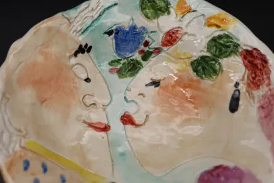 Ann “Frantic” Roberts Morley – The Gossips Ceramic Plate