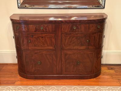 Regency Ebony-Banded Flame Mahogany Sideboard, Circa 1815