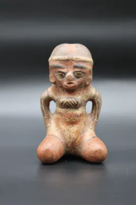 Pre-Columbian Style Nayarit Seated Pottery Figure