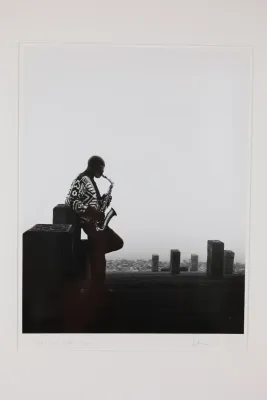 Tom Oelsner – Sax in the Fog Gelatin Silver Photograph
