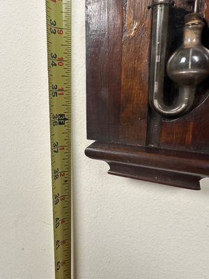 Antique English Mahogany Inlaid Mercury Stick Barometer