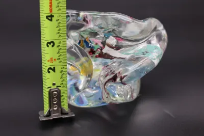Multicolor Freeform Art Glass Sculpture