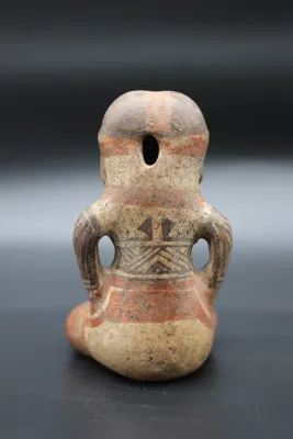Pre-Columbian Style Nayarit Seated Pottery Figure