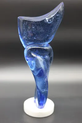 Maurice Alvarado “Blue Torso” Blown Glass Sculpture