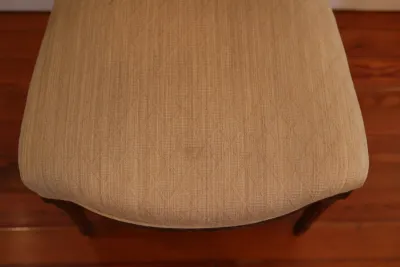 Louis XVI Style Carved Wood Upholstered Side Chair