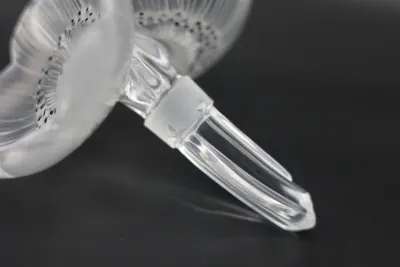 Lalique Crystal Flower Stopper with Decanter