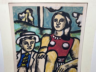Fernand Léger (1881–1955) “Une Partie de Campagne (The Couple)” Signed & Numbered Color Lithograph 434/450