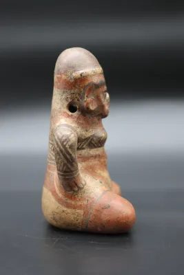 Pre-Columbian Style Nayarit Seated Pottery Figure
