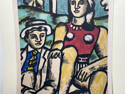 Fernand Léger (1881–1955) “Une Partie de Campagne (The Couple)” Signed & Numbered Color Lithograph 434/450