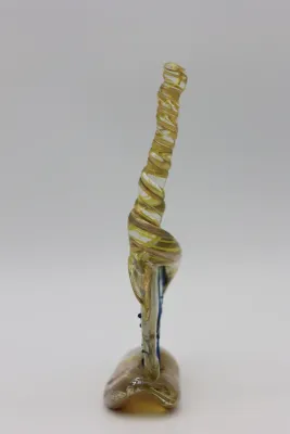 Signed Gene H. Koss “Ridge Climb” Art Glass Sculpture