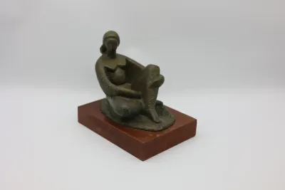Tosia Malamud Signed & Numbered Bronze Figure Sculpture, 1964