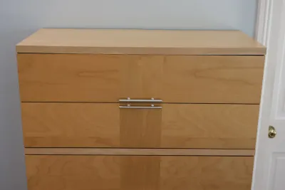 Contemporary Light Wood Six-Drawer Tall Chest
