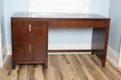 Traditional Wood Writing Desk with Drawers