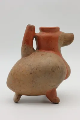 Pre-Columbian Style Zoomorphic Pottery Effigy Vessel
