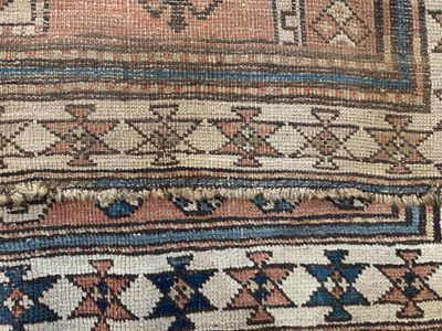 Antique Caucasian Shirvan Hand-Knotted Wool Rug
