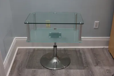 Adjustable & Rotating Glass TV / Media Stand