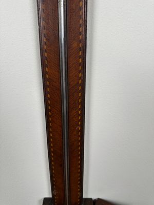 Antique English Mahogany Inlaid Mercury Stick Barometer