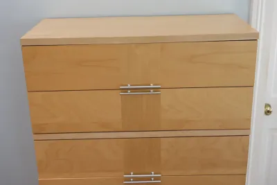 Contemporary Light Wood Six-Drawer Tall Chest