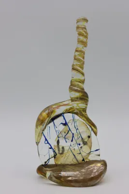 Signed Gene H. Koss “Ridge Climb” Art Glass Sculpture