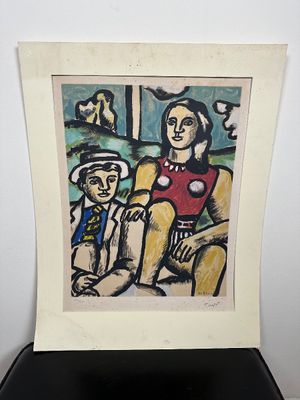 Fernand Léger (1881–1955) “Une Partie de Campagne (The Couple)” Signed & Numbered Color Lithograph 434/450