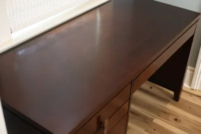 Traditional Wood Writing Desk with Drawers