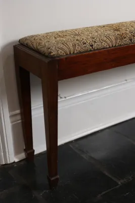 Mahogany Upholstered Bench