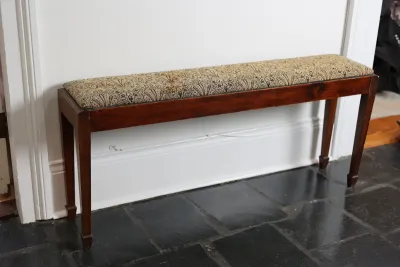 Mahogany Upholstered Bench