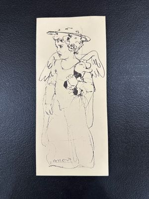 Casselli- Three Original Angel Drawings / Holiday Cards – From the Estate of New Orleans Art Patron Sonny Norman