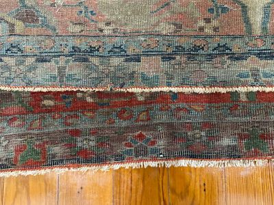 Antique Persian Heriz Serapi Wool Rug - 4' x 6'4"