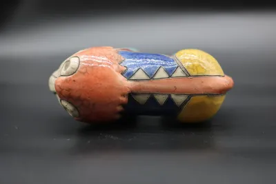 South African Raku Pottery Lion Figurine