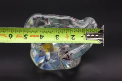 Multicolor Freeform Art Glass Sculpture