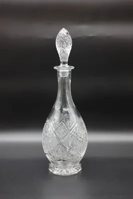 Cut Glass Decanter with Matching Stopper