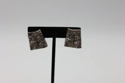 Two Pairs Sterling Silver Clip-On Earrings