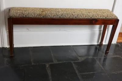 Mahogany Upholstered Bench